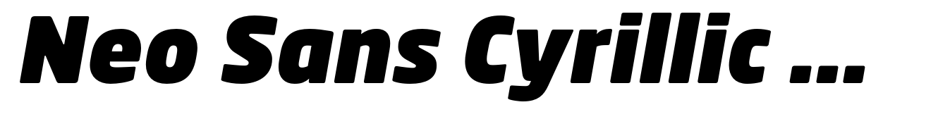 Neo Sans Cyrillic Ultra Italic